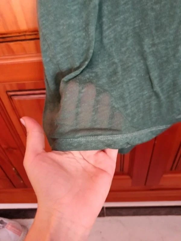 Camiseta manga larga verde Pull&Bear Talla S frase gráfica – photo 3